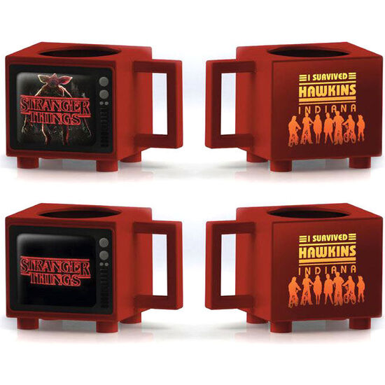 TAZA TERMICA RETRO TV STRANGER THINGS 500ML image 0