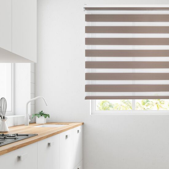 ESTOR ENROLLABLE STRIPES 321-MARRON 85X250 image 1
