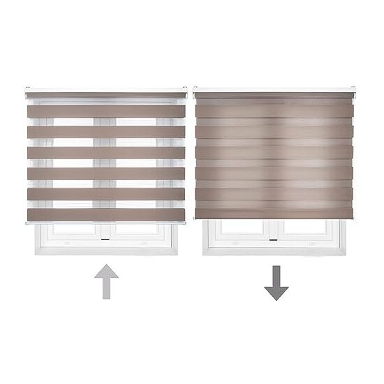 ESTOR ENROLLABLE STRIPES 321-MARRON 95X180 image 2