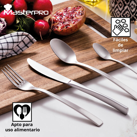 PACK BATERÍA DE COCINA 5 PIEZAS + SET DE CUBERTERÍA 16PC EN ACERO INOXIDABLE image 4