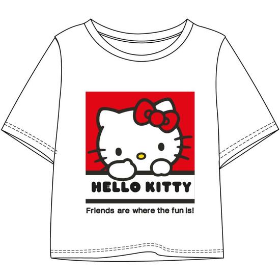 CAMISETA CORTA SINGLE JERSEY HELLO KITTY image 0