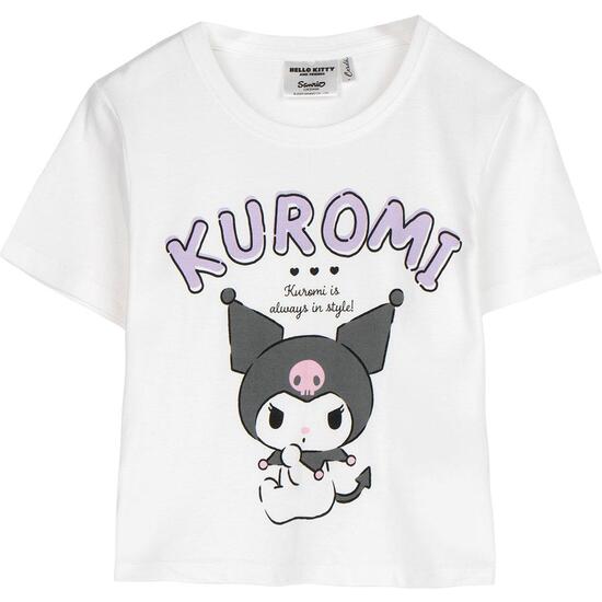 CAMISETA CORTA SINGLE JERSEY HELLO KITTY KUROMI image 0