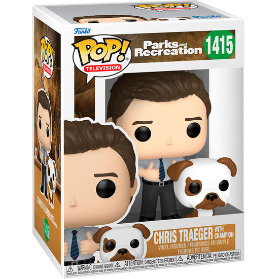 FIGURA POP PARKS AND RECREATION CHRIS TRAEGER WITH CHAMPION image 0