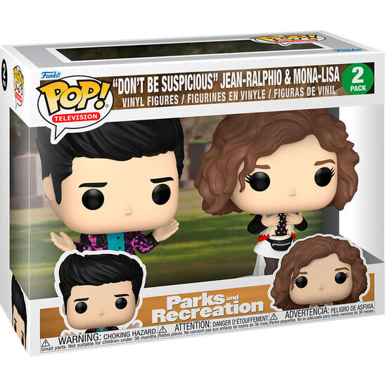 BLISTER 2 FIGURAS POP PARKS AND RECREATION DONT BE SUSPICIOUS JEAN-RALPHIO & MONA-LISA image 0
