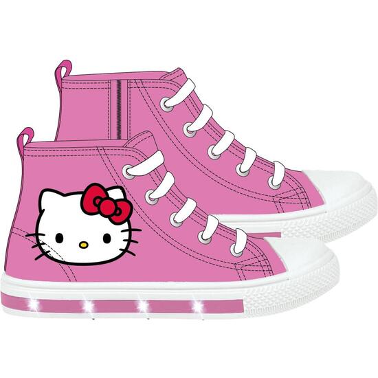 ZAPATILLA LONETA SUELA PVC CON LUCES ALTA HELLO KITTY image 0