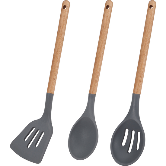 PACK BATERÍA DE COCINA 5 PIEZAS + SET DE 3PC UTENSILIOS DE COCINA DE SILICONA Y MADERA image 5