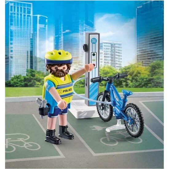 PATRULLA EN BICICLETA PLAYMOBIL image 1