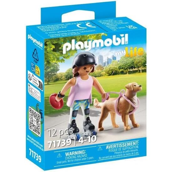 PATINADORA CON RETRIEVER PLAYMOBIL image 0