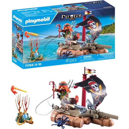 BOTE PIRATA CON TESORO PLAYMOBIL image 0