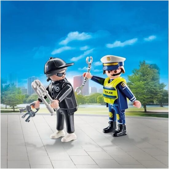 DUO PACK POLICIA Y LADRON PLAYMOBIL image 1