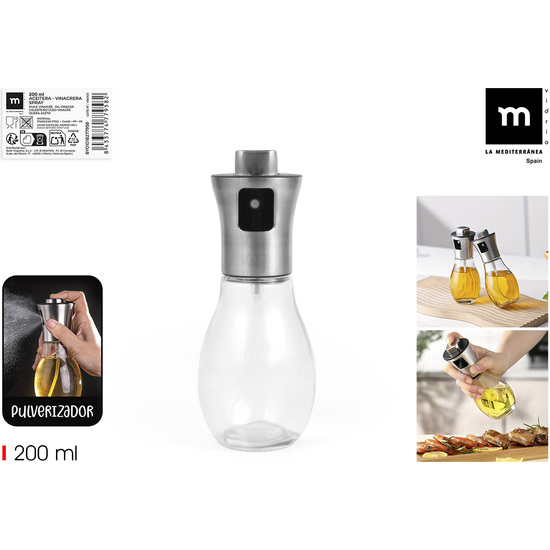 ACEITERA-VINAGRERA SPRAY LUXE 200ML LA MEDITERRAN image 0