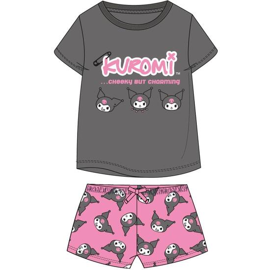PIJAMA CORTO SINGLE JERSEY HELLO KITTY KUROMI image 0
