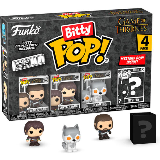 BLISTER 4 FIGURAS BITTY POP JUEGO DE TRONOS NED STARK image 1