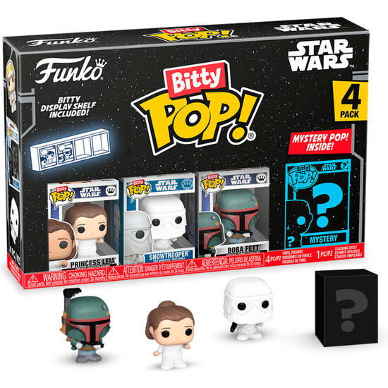 BLISTER 4 FIGURAS BITTY POP STAR WARS LEIA image 0