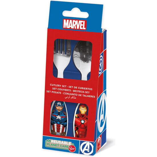 SET 2 CUBIERTOS METALICOS LOS VENGADORES AVENGERS MARVEL image 1