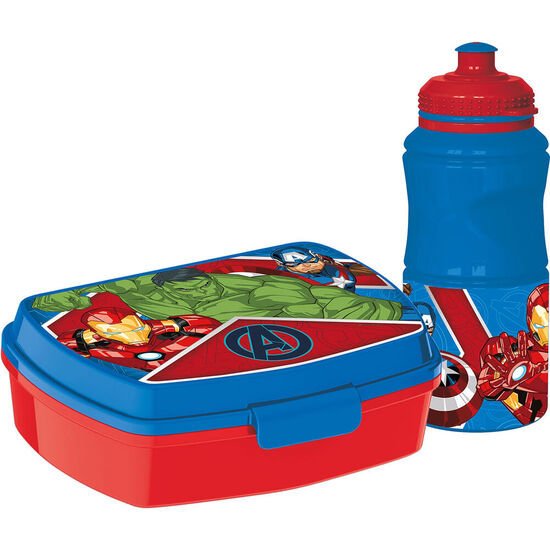 SET SANDWICHERA + CANTIMPLORA SPORT LOS VENGADORES AVENGERS MARVEL 380ML image 1