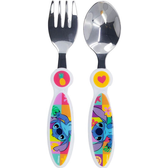 SET 2 CUBIERTOS METALICOS STITCH DISNEY image 0