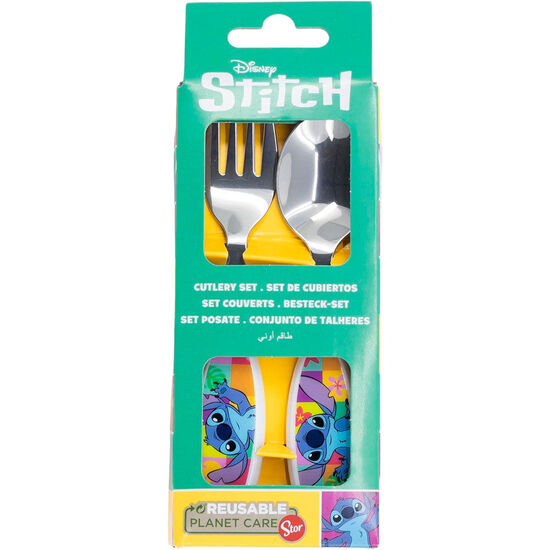 SET 2 CUBIERTOS METALICOS STITCH DISNEY image 1