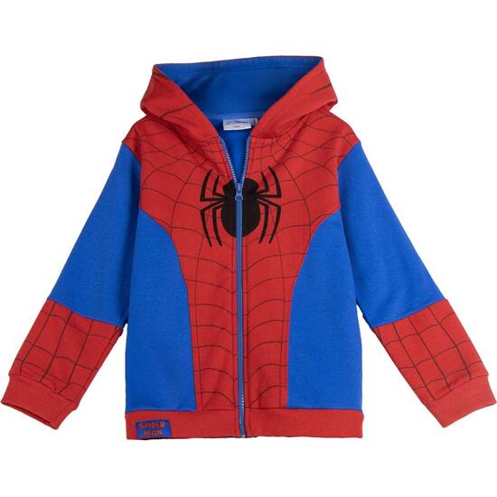 SUDADERA CON CAPUCHA COTTON BRUSHED CREMALLERA SPIDERMAN image 0