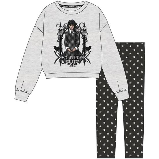 CONJUNTO 2 PIEZAS COTTON BRUSHED LEGGIN WEDNESDAY image 0