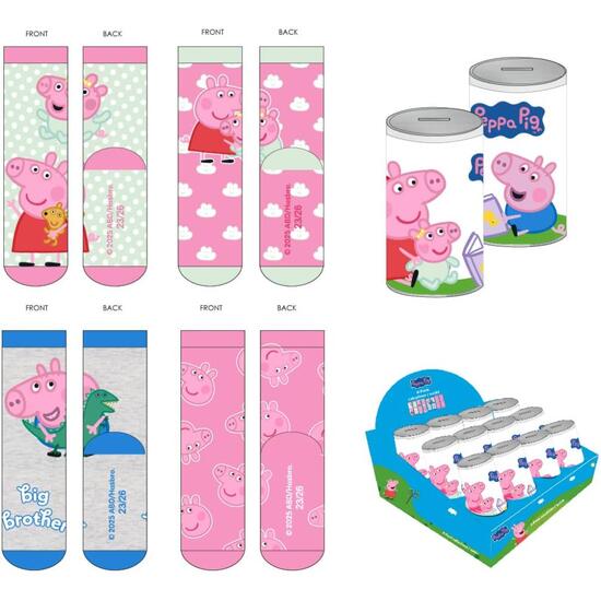PACK CALCETINES 4 PIEZAS PEPPA PIG image 0