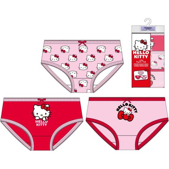 PACK BRAGUITAS SINGLE JERSEY 3 PIEZAS HELLO KITTY image 0