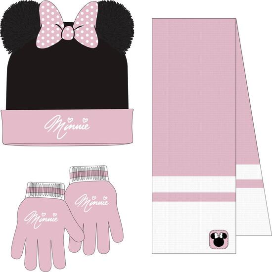CONJUNTO 3 PIEZAS BUFANDA MINNIE image 0