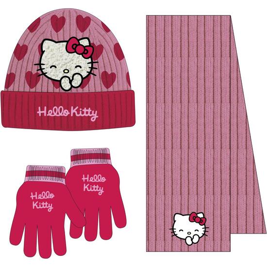 CONJUNTO 3 PIEZAS BUFANDA HELLO KITTY image 0