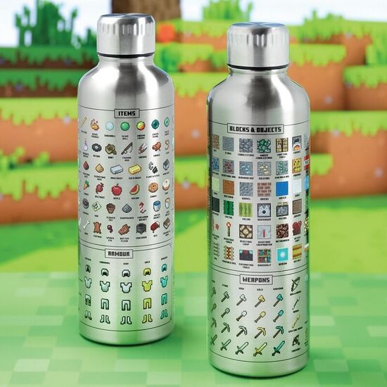 BOTELLA ACERO INOXIDABLE MINECRAFT image 1