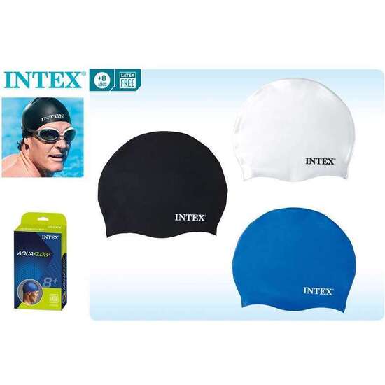 GORRO NATACION SILICONA INTEX TALLA UNICA  - MODELOS SURTIDOS image 0