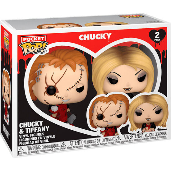 BLISTER 2 FIGURAS POCKET POP CHUCKY & TIFFANY VALENTINE image 1