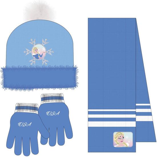 CONJUNTO 3 PIEZAS BUFANDA FROZEN image 0