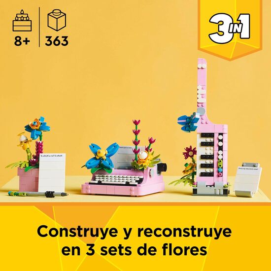 MAQUINA DE ESCRIBIR CON FLORES image 2