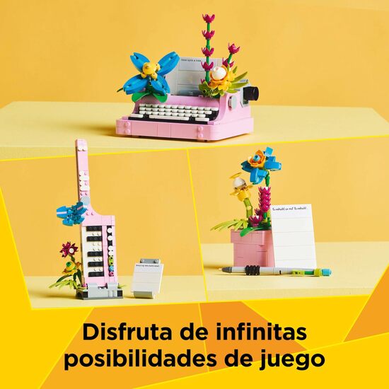 MAQUINA DE ESCRIBIR CON FLORES image 3