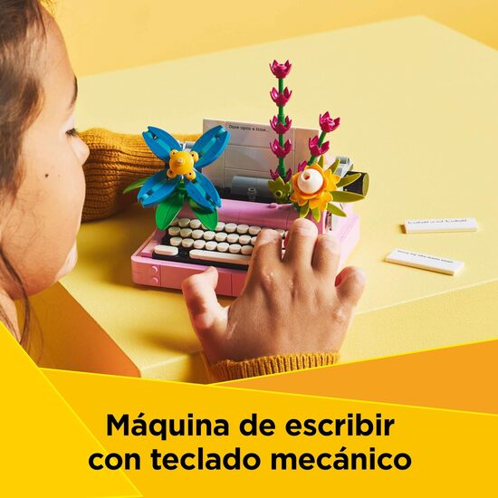 MAQUINA DE ESCRIBIR CON FLORES image 4