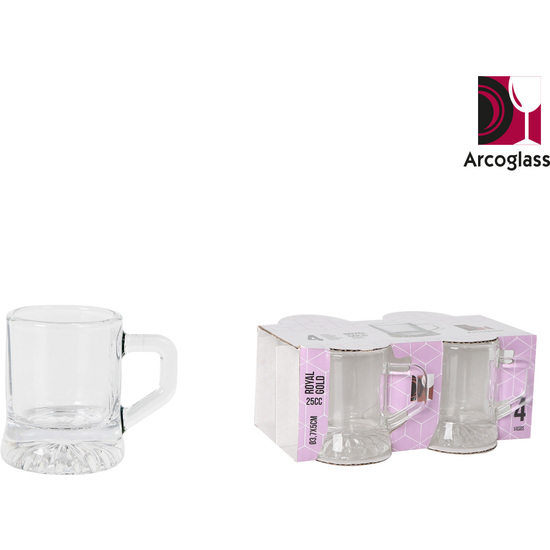 SET 4 CHUPITOS C/ASA 25CC ROYAL GOLD image 0