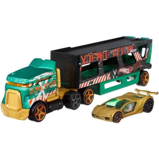 CAMION HOT WHEELS SUPER RIGS INCLUYE UN COCHE. ESCALA 1:64 - MODELOS SURTIDOS image 0