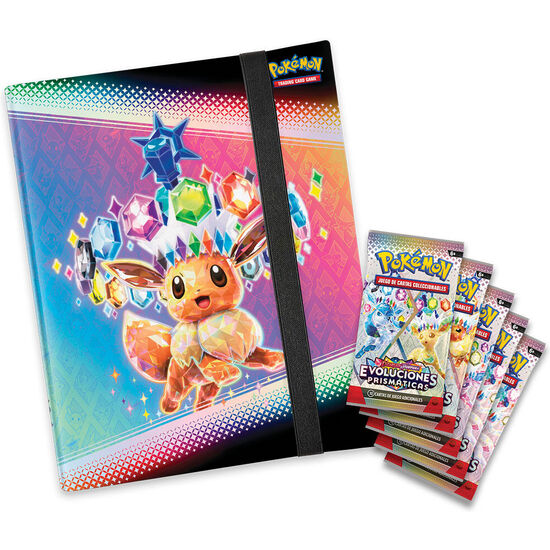 BLISTER JUEGO CARTAS COLECCIONABLES BINDER COLLECTION EVOLUCIONES PRISMATICAS POKEMON ESPAÃ±OL image 2