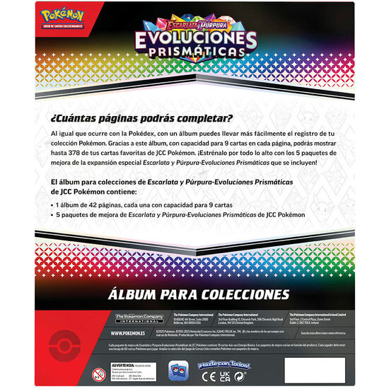 BLISTER JUEGO CARTAS COLECCIONABLES BINDER COLLECTION EVOLUCIONES PRISMATICAS POKEMON ESPAÃ±OL image 3