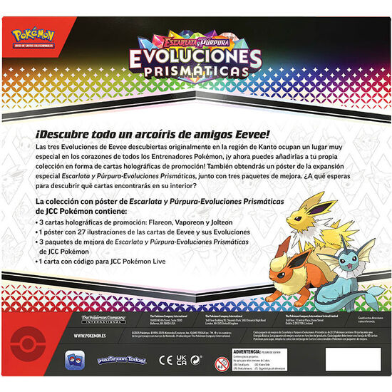 BLISTER JUEGO CARTAS COLECCIONABLES POSTER COLLECTION EVOLUCIONES PRISMATICAS POKEMON ESPAÃ±OL image 3