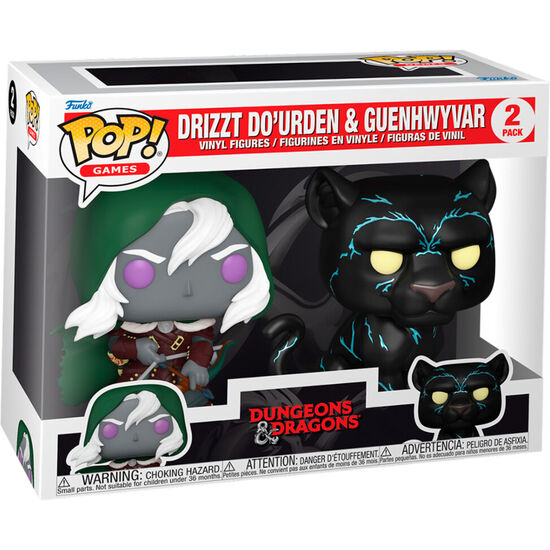BLISTER 2 FIGURAS POP DRAGONES Y MAZMORRAS DRIZZT DOURDEN & GUENHWYVAR image 1