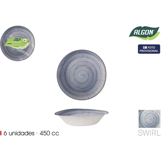 SET-6 BOL CARTON SWIRL 450CC ALGON image 0