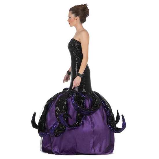 DISFRAZ BRUJA DEL MAR VESTIDO CON TENTÁCULOS Y ENAGUAS TALLA XL image 1