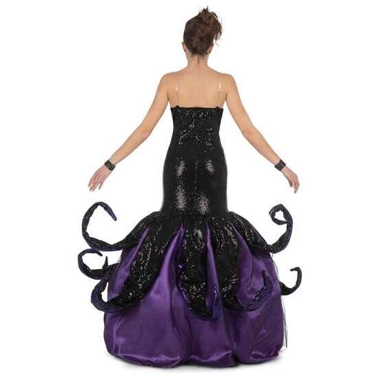 DISFRAZ BRUJA DEL MAR VESTIDO CON TENTÁCULOS Y ENAGUAS TALLA XL image 2