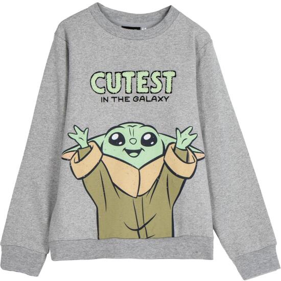 SUDADERA COTTON BRUSHED THE MANDALORIAN GROGU image 0