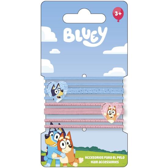ACCESORIOS PELO ELÁSTICOS 8 PIEZAS BLUEY image 0