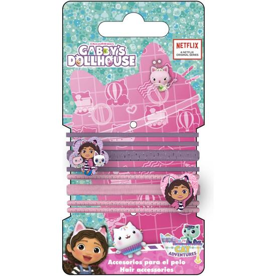 ACCESORIOS PELO ELÁSTICOS 8 PIEZAS GABBY´S DOLLHOUSE image 0