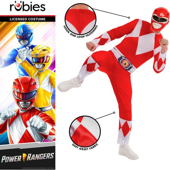 DISFRAZ POWER RANGERS ROJO MGM AD image 1