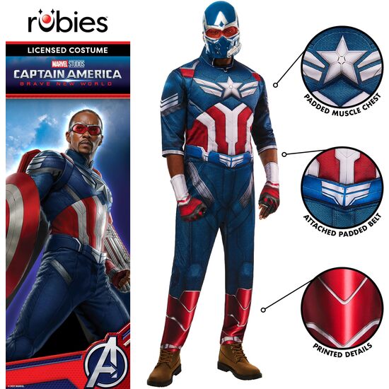 DISFRAZ CAPITAN AMERICA BNW DELUXE AD image 1