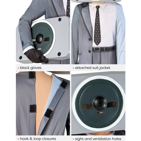 SKI-SPEAKERMAN BOYS COSTUME image 1